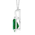 thumbnail image 2 of ANGARA Lab Grown 2.2 Ct V-Bale Pear-Shaped Emerald Solitaire Pendant for Women in 14K White Gold (Size-10x8mm) | May Birthstone, Anniversary, Jewelry Gift for Women | Lab-Grown Emerald Necklace, 2 of 8
