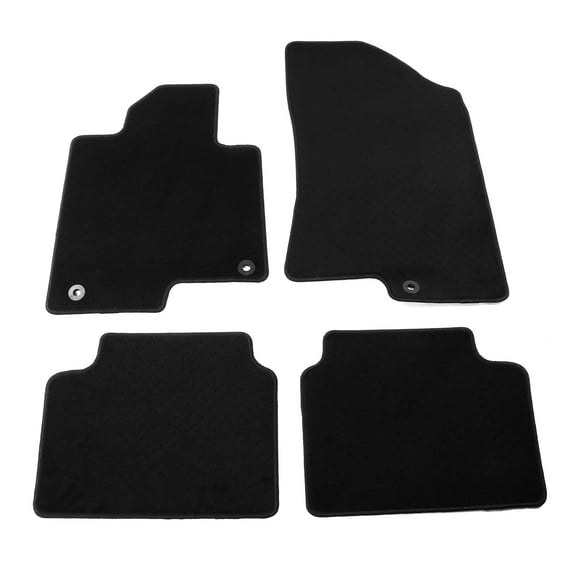Ikon Motorsports Floor Mats Compatible With 2021-2025 Kia K5, Black Nylon Car Auto Front Rear Carpets Liner 4PC Set Protector