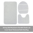 thumbnail image 6 of Hello Summer Lemon Bath Rug Sets 3 Piece Yellow and Green Watercolor Fruit Lemons Slice Bath Mat Soft Non Slip Water Absorbent U-Shaped Contour Toilet Mat, Toilet Lid Cover, 6 of 6