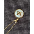 thumbnail image 2 of Collar Maria Almudena Inicial M Cadena dorada Chapa de oro, 2 of 2