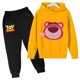 thumbnail image 3 of Conjunto de sudaderas con capucha Lotso para niños, Woody, Buzz Lightyear, sudaderas con capucha de Toy Story de dibujos animados para niños, camisetas y pantalones largos, traje de 2 piezas para niño, 3 of 5