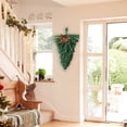 thumbnail image 4 of DIY Christmas Upside Down Tree Bare Tree Indoor Wall Green PVC Decorative Tree Christmas Wall Decoration (Green Naked Upside Down Tree-45cm (50 Heads)), 4 of 12