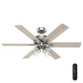 thumbnail image 4 of Hunter - Fonthill Indoor Ceiling Fan With Light, Remote, 52-inch, Brushed Nickel, Casual-style, 6-speed DC Motor, Quick Installation, Energy Star, 52901, 4 of 19