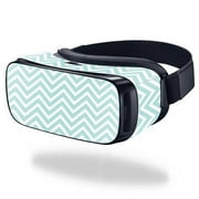 MightySkins SAGEVR-Aqua Chevron Skin for Samsung Gear VR Original Cover Wrap Sticker - Aqua Chevron