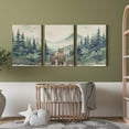 thumbnail image 4 of Hieng Baby Boy Nursery Wall Decor,Forest Animal Fox Bear Wall Hieng Set of 3 Boy Adventure Toddler Room Nursery Decor,Watercolor Mountain Forest Nature Woodland Painting Pictures for Bedroom, 4 of 6