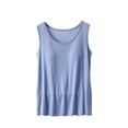 thumbnail image 1 of Birdeem Blouse Femme Unie Décontractée Mode Col Rond Régulier Sans Manches Vêtements de Nuit Hauts, 1 of 12