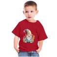 thumbnail image 4 of Edvintorg Toddler Easter Tops Kids Clothes Boys Girls Fashion Cute Easter Dwarf Print Round Neck Print Short Sleeve Tops 3-14Years Children's Clothing, 4 of 4