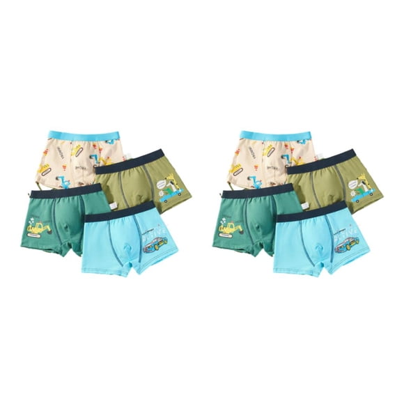 Qarigey 4 Uds. Boxers de algodón cómodos para niños, ropa interior transpirable y para niños, bragas, calzoncillos de dibujos animados, Type5 NO5