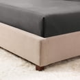 thumbnail image 4 of Ropa de cama, sábana ajustable de bolsillo profundo, sábana de microfibra cepillada doble suave y sedosa de lujo para hotel, sábana de bolsillo profundo, juego de 2, tamaño King, gris, 4 of 5
