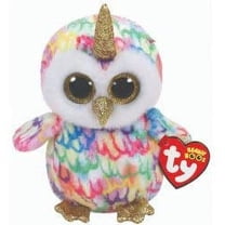 TY Beanie Boos -Enchanted the Owl (Glitter Eyes) Small 6" Plush (With 1 Fun Chops)