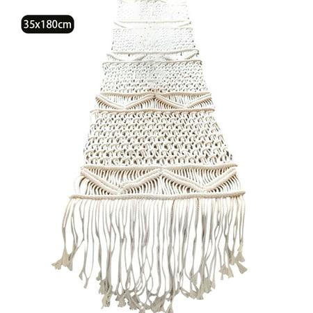 

Ekeka New Arrivals Banquet Wedding Party Handmade Table Runner Home Decor Macrame Tassel Nordic