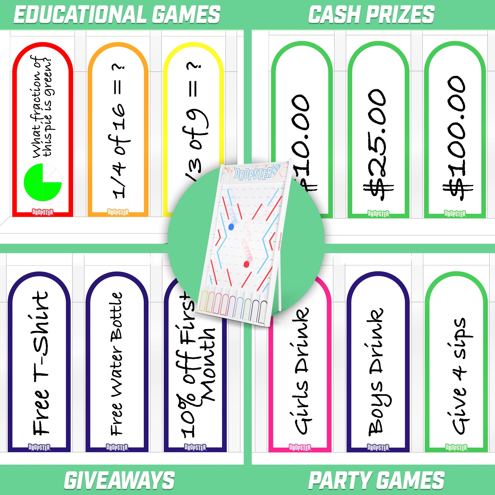 GoSports DROPSTER Prize Drop Game with Customizable Slots