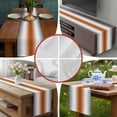 thumbnail image 6 of Gray Orange Table Runner 120 Inches Long, Modern Gradient Geometric Cotton Linen Table Runners Dresser Scarves, Decorative Fabric Tabletop Scarf Furniture Cover for Home Dinner Party 13"x120", 6 of 8