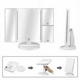 thumbnail image 5 of Tri-Fold 21-LED Lighted Portable Makeup Mirror White, Magnifying & 180 Rotation- White, 5 of 8