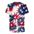 thumbnail image 5 of UVEASISHA Men's Fashion Summer T Shirts USA Flag Printed Short Sleeve Round Neck T-Shirt Novelty Graphic Hip Hop Street Tops Blue XXL, 5 of 5