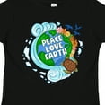 thumbnail image 4 of Inktastic Earth Day Peace Love Earth with Turtle and Waves Boys or Girls Toddler T-Shirt, 4 of 5