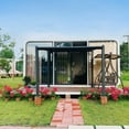 thumbnail image 4 of THLAND Luxury modern prefab cabin - 20ft mobile capsule with bedroom, kitchen and bathroom, storm resistant prefab cabin -16 typhoon and 11 earthquake proof mobile cabin for travel and outdoor living, 4 of 13