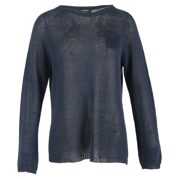Pre-Owned 'S Max Mara Sweater in Navy Blue Cotton
