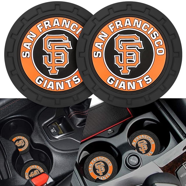 2 Posavasos Para Coche, Posavasos Para Coche, Posavasos Para Fanáticos De Los Gigantes De San Francisco, Soporte Antideslizante Para Bebidas Para Coche, Accesorios Interiores Sf Giants