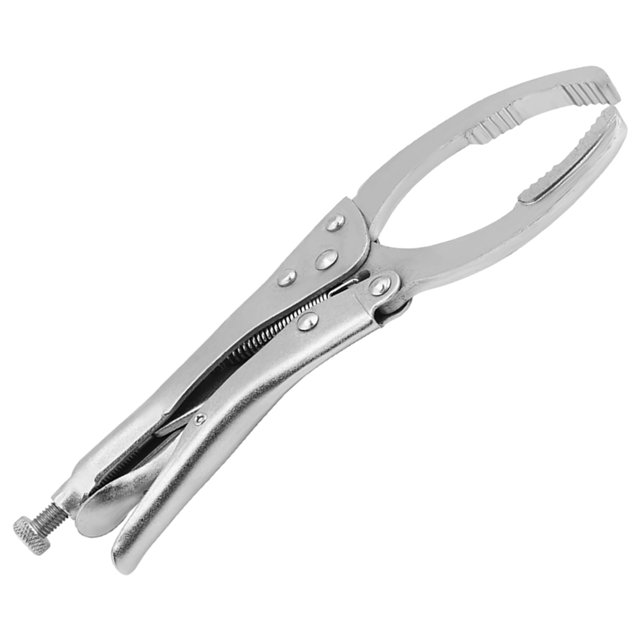 Llave para filtro de aceite, alicates para ajuste de filtro de aceite de automóvil, herramienta de extracción de llave (plateada) (1 pieza)