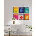 thumbnail image 6 of HAUS AND HUES Colorful Framed Wall Art - Set of 6 Trendy Travel Wall Decor, Aesthetic Preppy Room Decor, Travel Decor for Home, Multi Color Around the World Travel Theme (Black Framed, 11x14), 6 of 6
