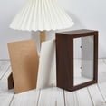 thumbnail image 3 of 1pc Rectangle Wood Photo Frame Stand with Acrylic Window for Dried Flower Coconut Brown 115x65x164mm, 3 of 8