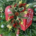 thumbnail image 7 of EWASWON Christmas Christmas Pinecone Mailbox Wreath with LED Lights & Red Berries - Outdoor Holiday Decor for Front Door, Window, Festive Christmas Garland, 7 of 7