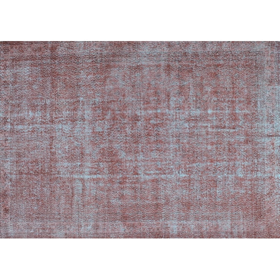 Ahgly Company Indoor Rectangle Abstract Light Blue Contemporary Area Rugs, 8' x 10'