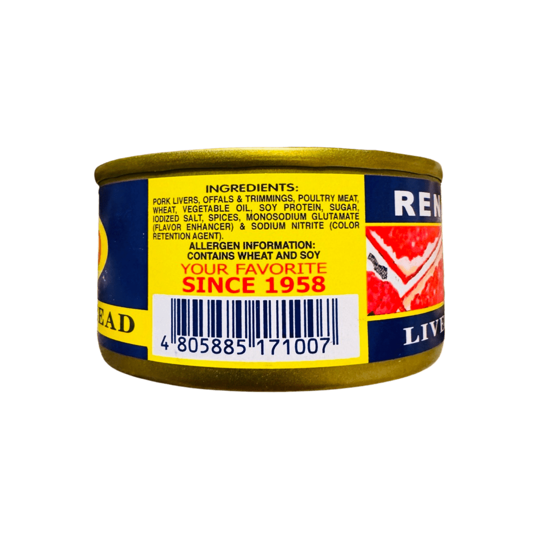 6X Reno Liver Spread 85 Grams PRODUCT OF The Philippines