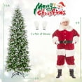 thumbnail image 3 of Costway 7.5 FT Flocked Christmas Tree with 913 PE PVC Branch Tips 350 Warm White LED Lights, 3 of 10