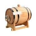 thumbnail image 3 of Barril de madera para añejamiento con soporte Barril de vino Regalo Bar Contenedor de vino para enólogo Brandy Cóctel Envejecimiento Barman Licores 1L 18x127x15cm, 3 of 9