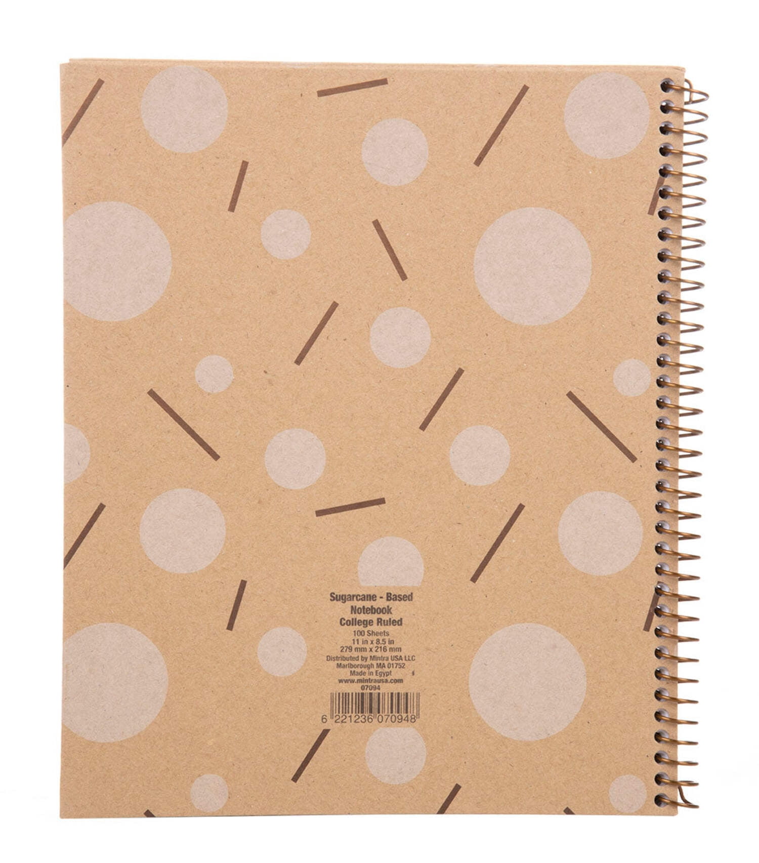 100% Recycled Kraft Letter Notebook (3 Pack) - Designs - 8.5in x 11in (07093)