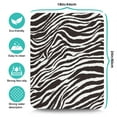 thumbnail image 3 of Zebra Stripes Coffee Machine Mat - Multipurpose 4-Layer Absorbent Non-Slip Mat for Espresso Makers & Pet Feeding - Fashionable Black and White Print Counter Protector, 3 of 5