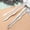 Silver2,22CM, variant on Double Spatula Stainless Steel Turner Tongs Bread Burger Cooking Clamp Buffet Pliers 1pc