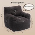 thumbnail image 2 of JESTOP Bean Bag Chairs, Tufted Soft Stuffed with Filler, Fluffy and Lazy Sofa, Cozy Chair for Bedroom Living Room Dorm Apartment, 2 of 6