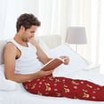 thumbnail image 5 of Hirioo Christmas Deer B for Women's PJ Pajama Pants Sleep Pants Women's Home Trousers with Pockets,S-3XL-Large, 5 of 6