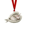 thumbnail image 5 of AUHomi German Shepherd Sleeping Angel Christmas Hanging Ornament, Dog with Angel Wing Xmas Ornament For Tree Decoration, Gift for Dog Lovers, Plastic Christmas Ornament (F), 5 of 8