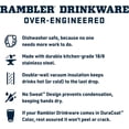 thumbnail image 4 of YETI Rambler 18 oz Bottle, Vacuum Insulated, Stainless Steel with Color Matching Straw Cap, Rescue Red, 4 of 8