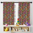 thumbnail image 5 of Blackout Kids Curtains,Brown Monster Cartoon Trucks Colorful Pattern Childrens Insulated Curtains Set Of 2,Bedroom Essentials,Toddler Room Decor 42"x54", 5 of 5