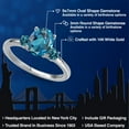 thumbnail image 2 of Gem Stone King 14K White Gold London Blue Topaz Engagement Ring for Women | 2.51 Cttw | Oval 9X7MM | Gemstone November Birthstone | Size 9, 2 of 6