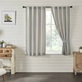 thumbnail image 2 of Piper Classics Market Place Gray Ticking Stripe 63" Curtain Panels, Set 2, 2 of 3