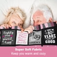 thumbnail image 2 of LHSHID 80th Birthday Gifts for Women Men 80 Fabulous Decorations Birthday Gifts Ideas Anniversary Gift Mother Mom Friends Fleece Blanket 60x80in, 2 of 4