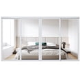 thumbnail image 2 of 144" x 80" 1 Lite Mirrored Glass Double Sliding Closet Door with Hardware Kit, 2 of 7