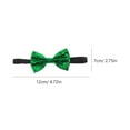 thumbnail image 2 of WHAMVOX 2Pcs Glitter Bows Pre-tied Bowtie Green for Formal Banquet Children, 2 of 8