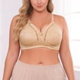 thumbnail image 2 of mihongmao Nursing Bras for Breastfeeding Bralette Ladies Comfortable No Steel Ring Breathable Woman Plus Size Bra Woman Underwear Beige 4X, 2 of 6