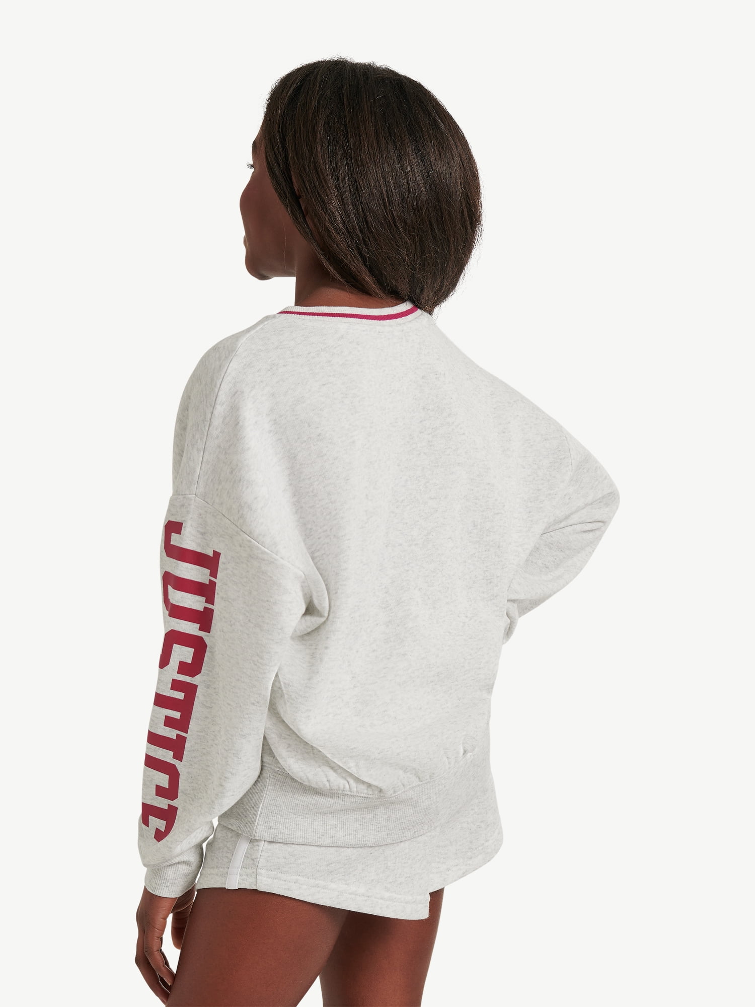 Justice Girls Varsity V-neck Sweatshirt, Sizes XS - XLP