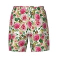 thumbnail image 4 of Lsque Mens Swim Trunks Rose Flowers Pattern - Bathing Suit Compression Liner - Beach Swim Shorts Swimwear - (S-3XL) - Stretch Quick Dry -Large, 4 of 9