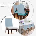 thumbnail image 5 of Sky Blue Chair Back Cover for Dining Room, Modern Pure Winter Sky Blue Removable Kitchen Chair Slipcovers, Washable Seat Protector for Restaurant Party Banquet Wedding Décor, 5 of 9