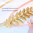 thumbnail image 3 of Back-Worn Leaf Metal Headband - Goddess Bridal Headpiece, Fashion Leaf Back, Adjustable Wedding Hair Accessory for Women, Boho Chic Headband for Special Occasions(Old color-2pc), 3 of 10
