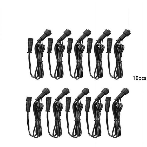 Ip67 Waterproof Outdoor Extension Cord For Deck Lights, 10Pack 3.3Ft 1M/Pcs Cable With Male And Female Connectors, Easy Installation For Enhanced Outdoor Lighting